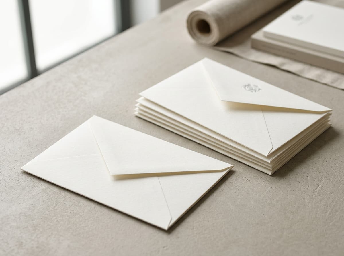 100 GSM Alabaster luxury off-white executive corporate business envelopes with diamond flap