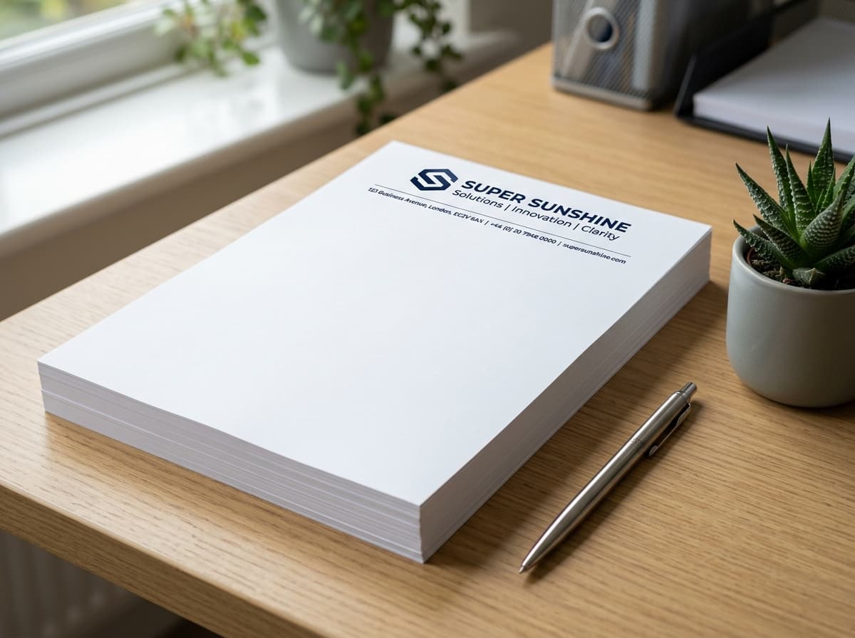 Alabaster letterhead and matching custom envelope set - Slide 5
