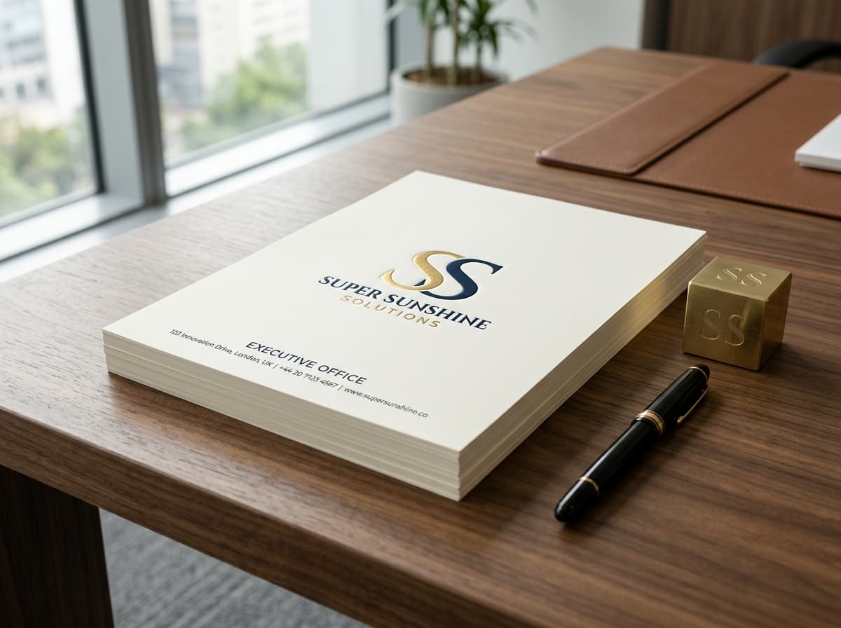 Alabaster letterhead and matching custom envelope set - Slide 2