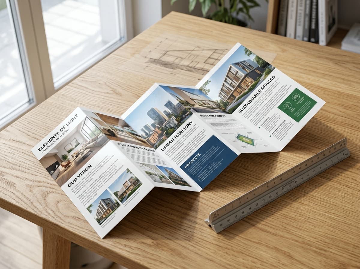 Folded 250 GSM A4 and A8 art card brochures - Slide 2